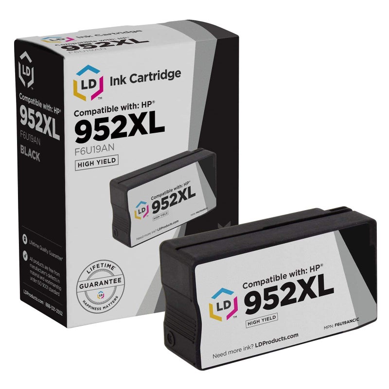 LD Products Compatible Replacements for HP 952XL Ink Cartridges 952 XL High Yield (Black) for use in for OfficeJet: 7740, 8702, 8715 and OfficeJet Pro: 7740, 8210, 8216, 8218, 8710, 8714, 8716, 8717 - Image 1